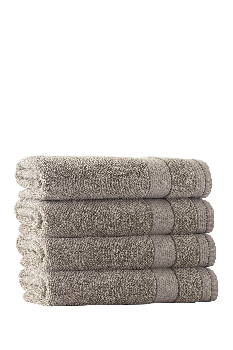 Monroe Turkish Cotton Bath Towel - Beige - Set of 4, Alternate, color, BEIGE