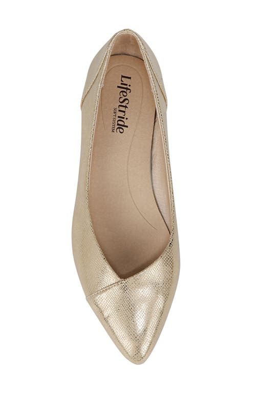 Shop Lifestride Promise Pointed Toe Flat In Gold