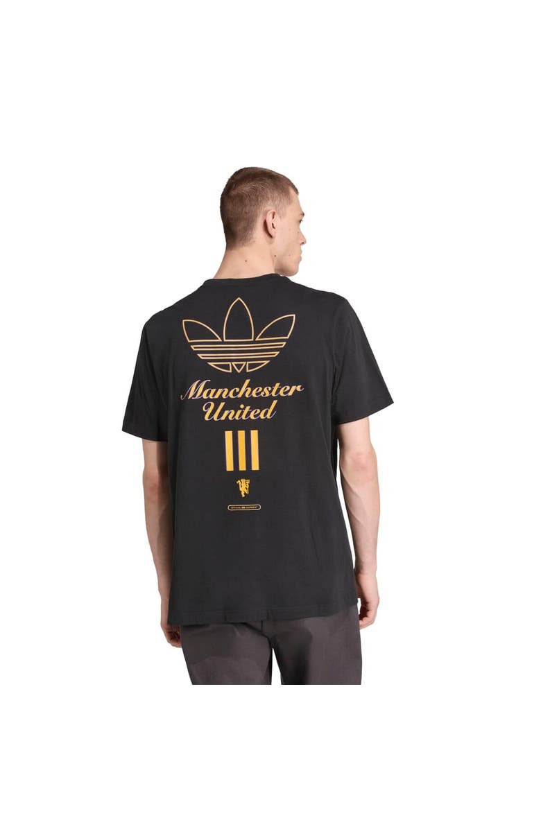 adidas Men's adidas Black Manchester United Terrace Icons Collection Graphic T-Shirt, Alternate, color, Black