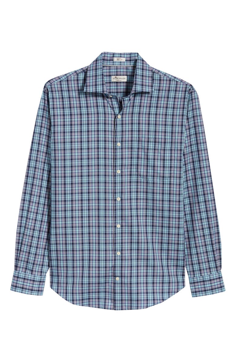 Peter Millar Crown Ease Laguna Plaid Sport Shirt, Alternate, color, 