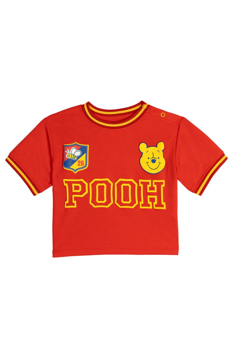 Disney Winnie the Pooh Athletic 2-Piece T-Shirt and Shorts Set, Alternate, color, Pooh Red Blue Yellow