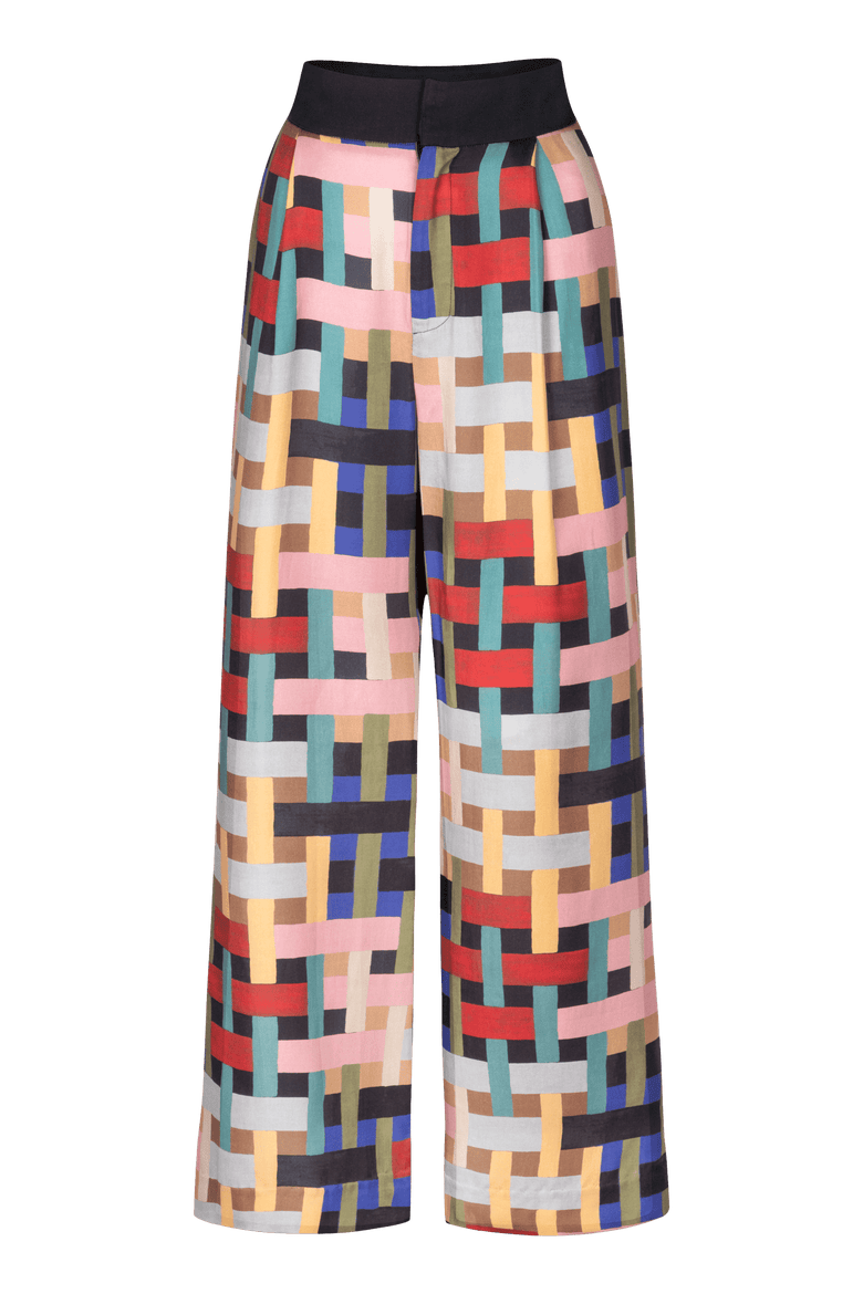 Petra Print Wide Leg Pant, Main, color, Weave