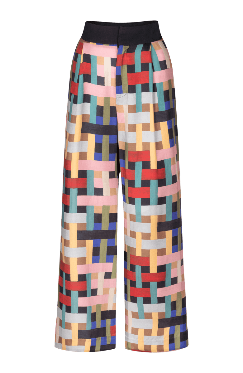 Untitled in Motion Petra Print Wide Leg Pant, Main, color, Weave