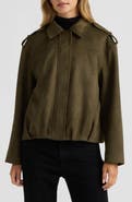 NVLT Faux Suede Cropped Jacket
