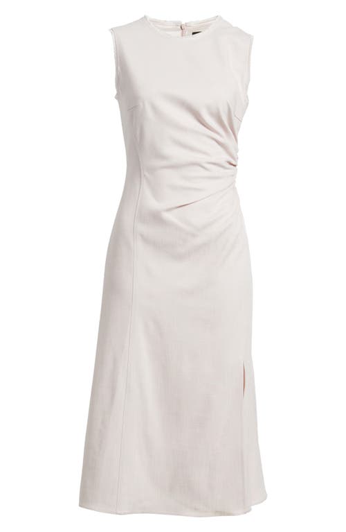 Hugo Boss Boss Dianah Fringe Trim Dress In Gray