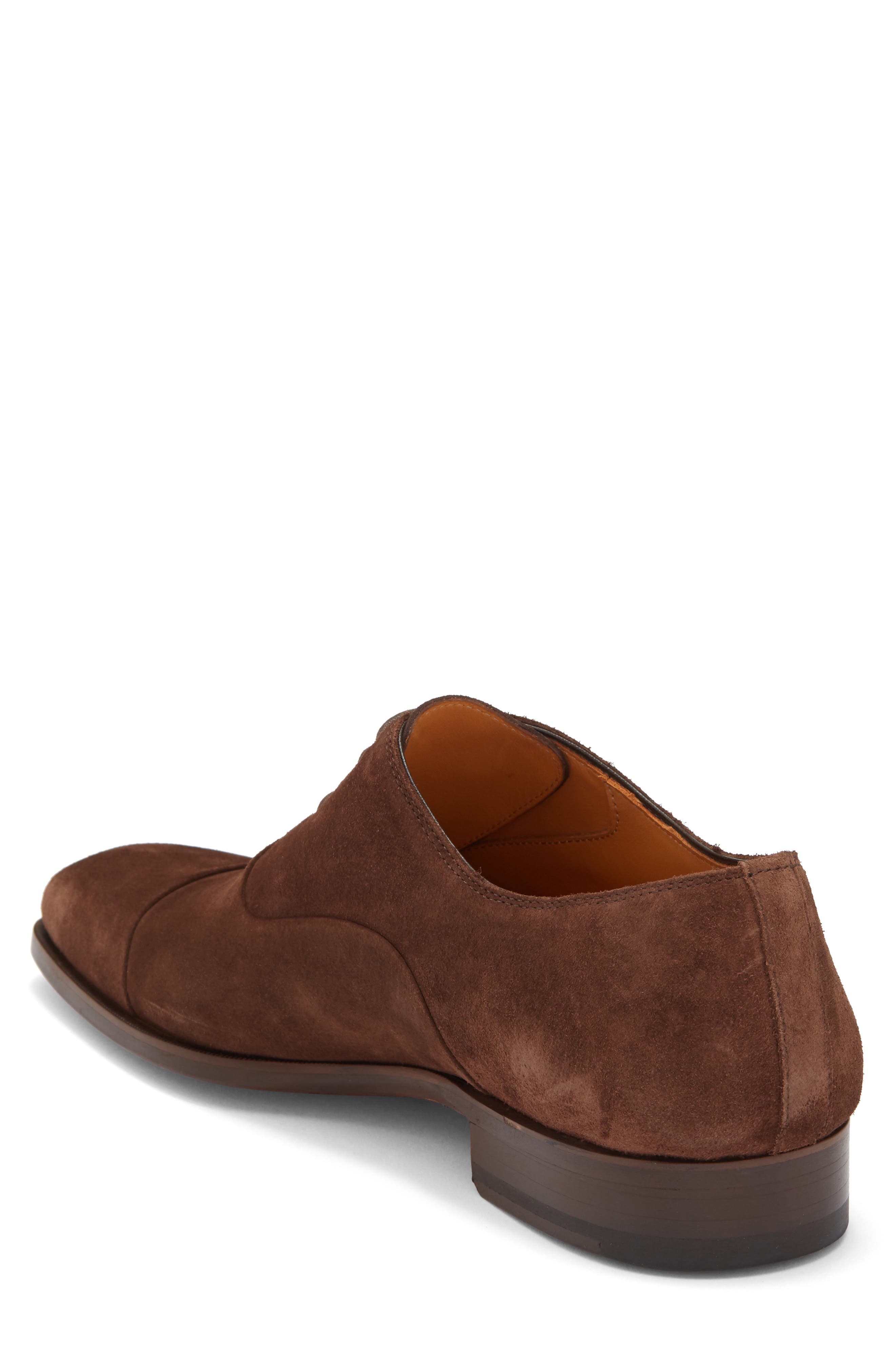 Weiss & Goldring Plain Toe Oxford, Alternate, color, MIDBROWN