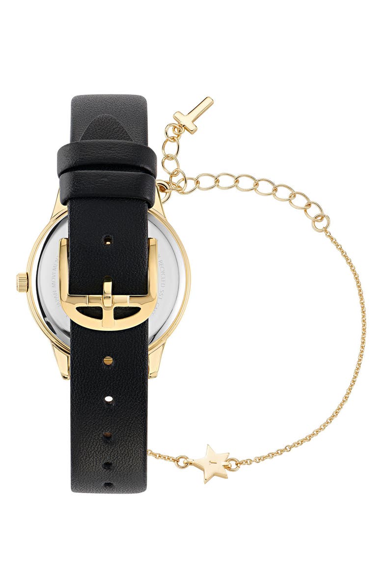 Ted Baker Leather Strap Watch & Star Bracelet Set, 36mm, Alternate, color, 