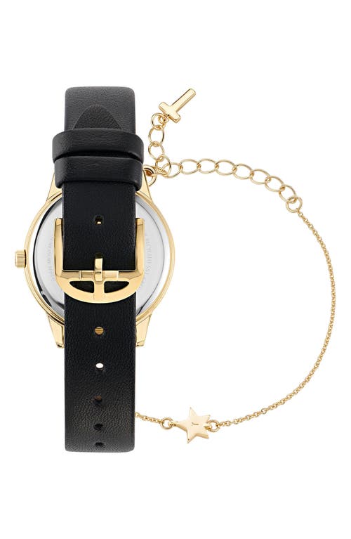 Ted Baker Leather Strap Watch & Star Bracelet Set, 36mm