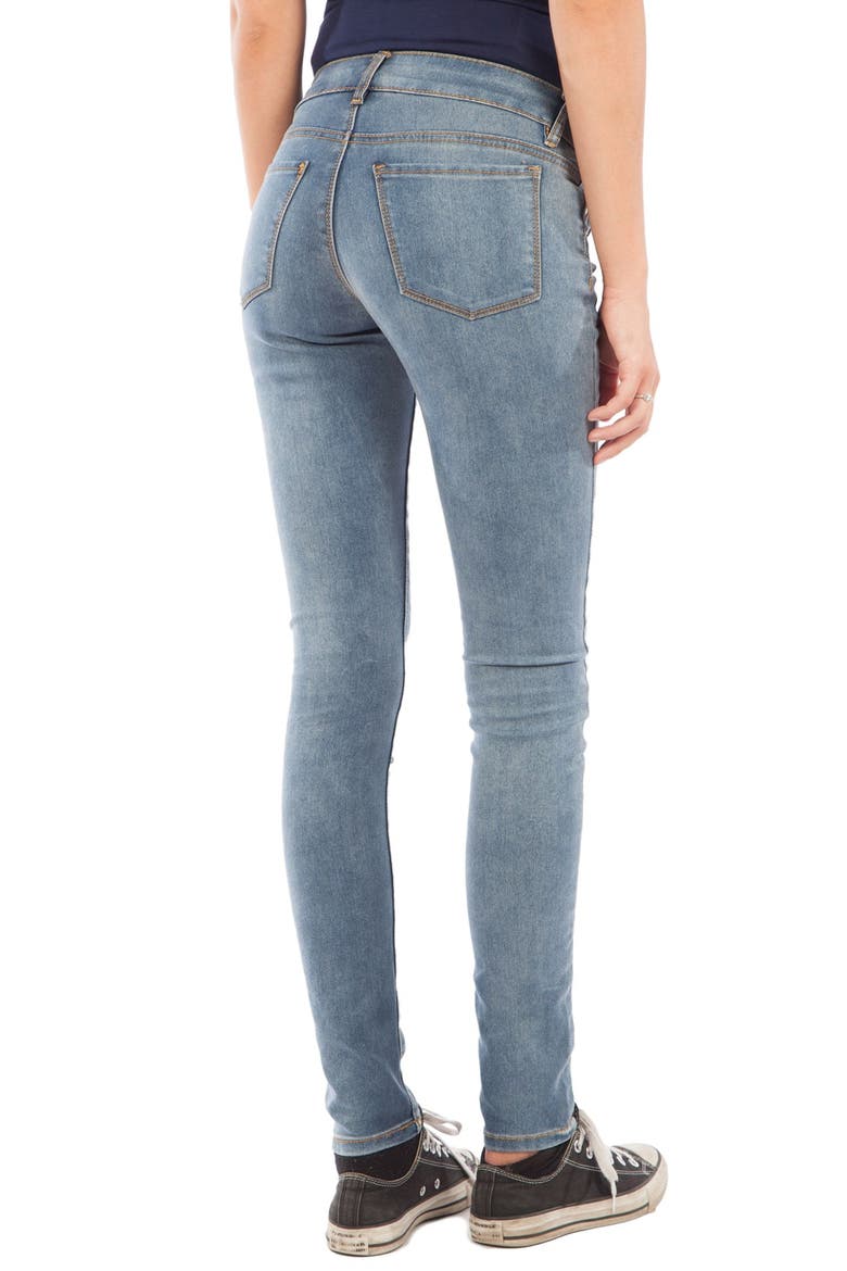 Skinny Maternity Jeans, Alternate, color, MEDIUM BLUE WASH