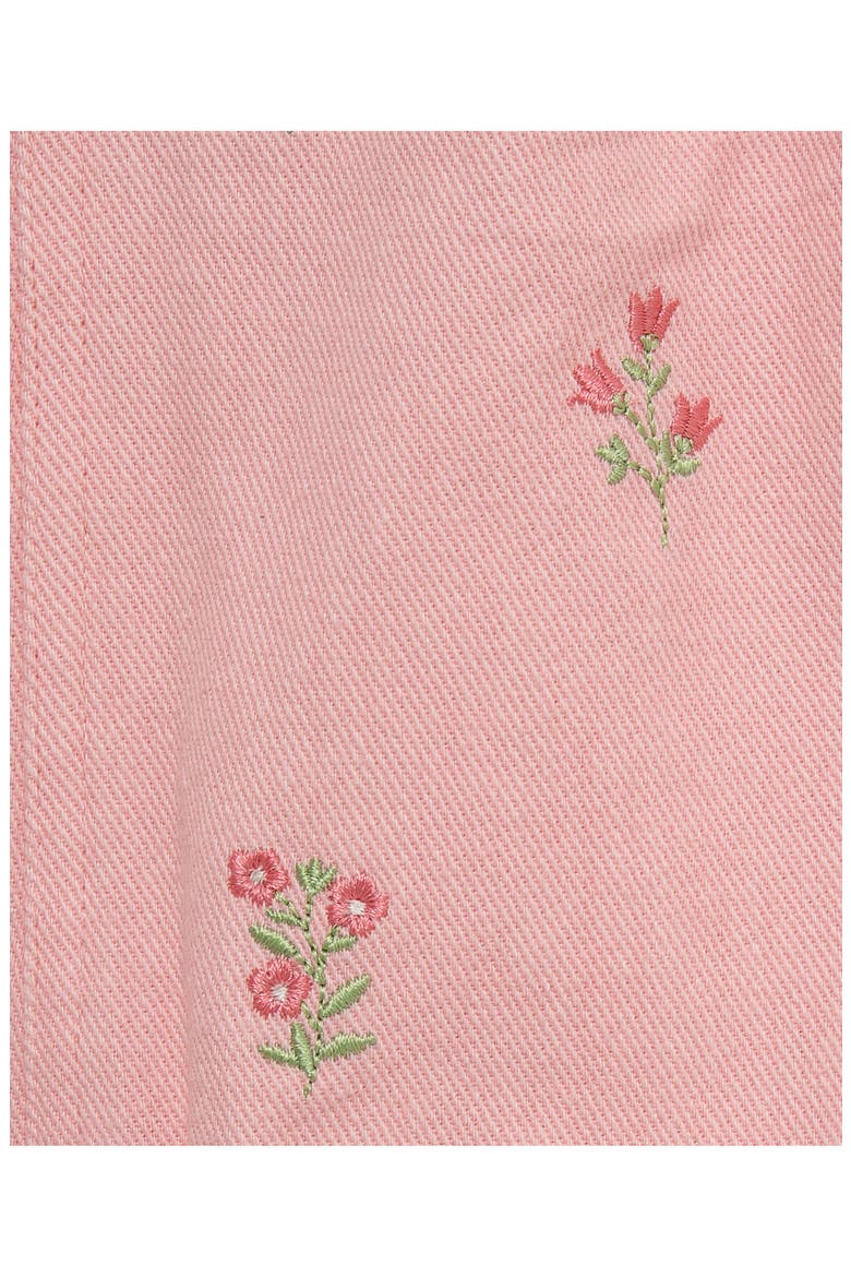 Pointelle Top & Floral Overalls Set, Alternate, color, PINK
