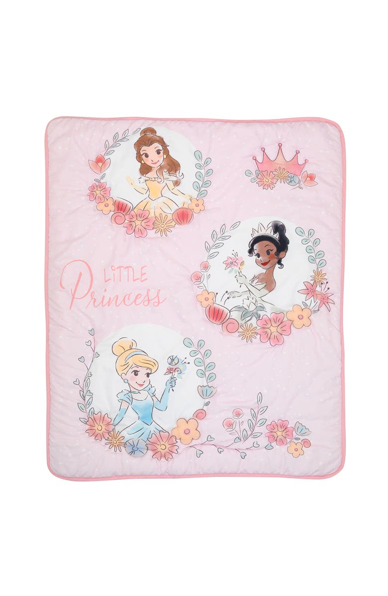 Lambs & Ivy Disney Princesses 3-Piece Nursery Baby Crib Bedding Set, Alternate, color,