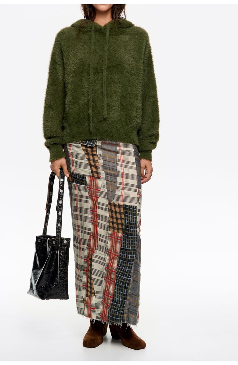 Bimba y Lola Fur Hoodie, Alternate, color, Green