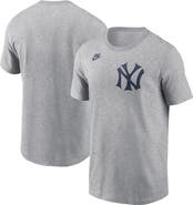 Nike Men's Nike Heather Charcoal New York Yankees Cooperstown Wordmark T-Shirt