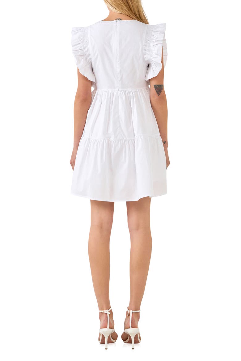 Cotton Minidress, Alternate, color, WHITE