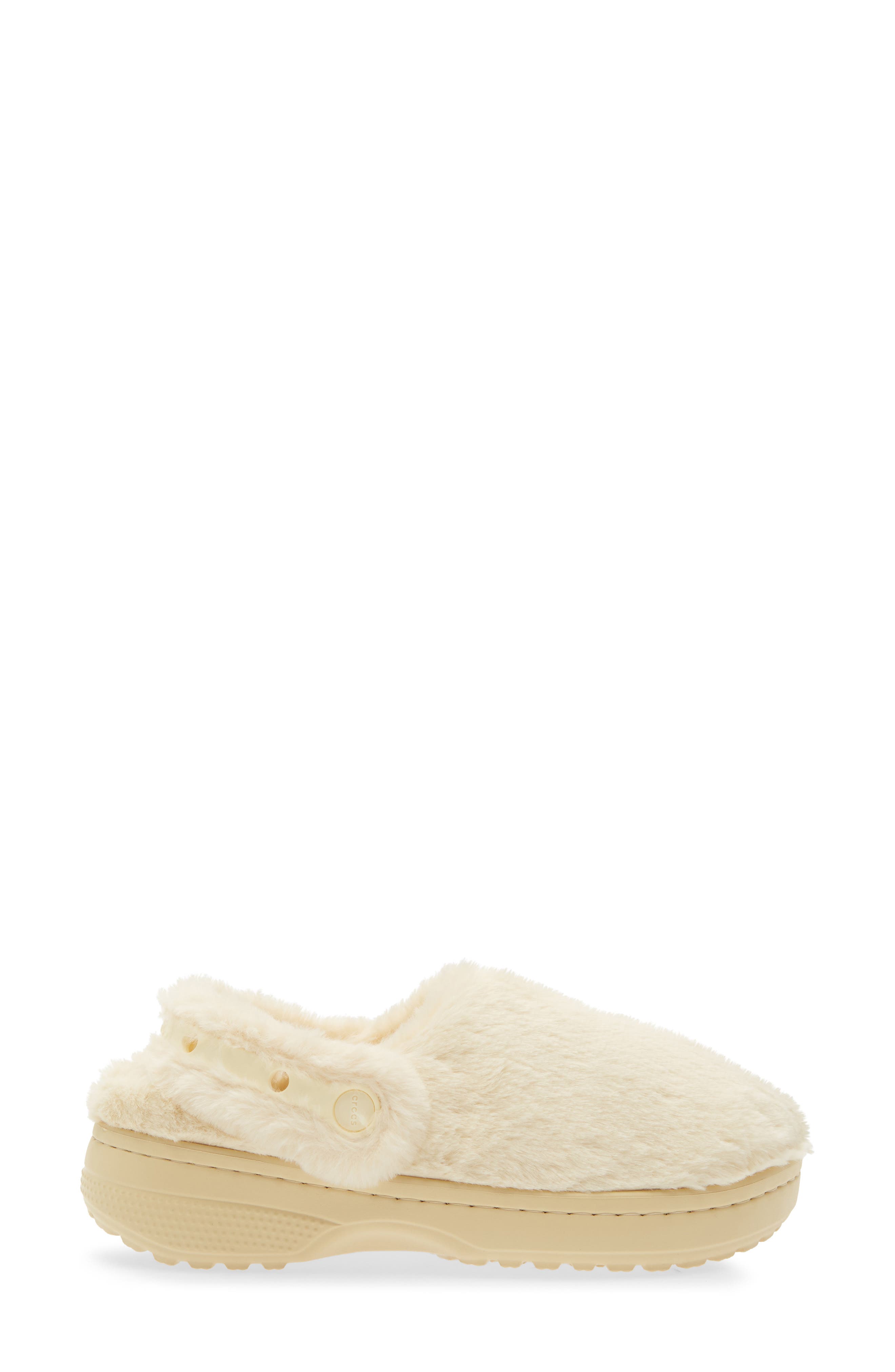 Classic Unfurgettable Faux Fur Clog, Alternate, color, VANILLA