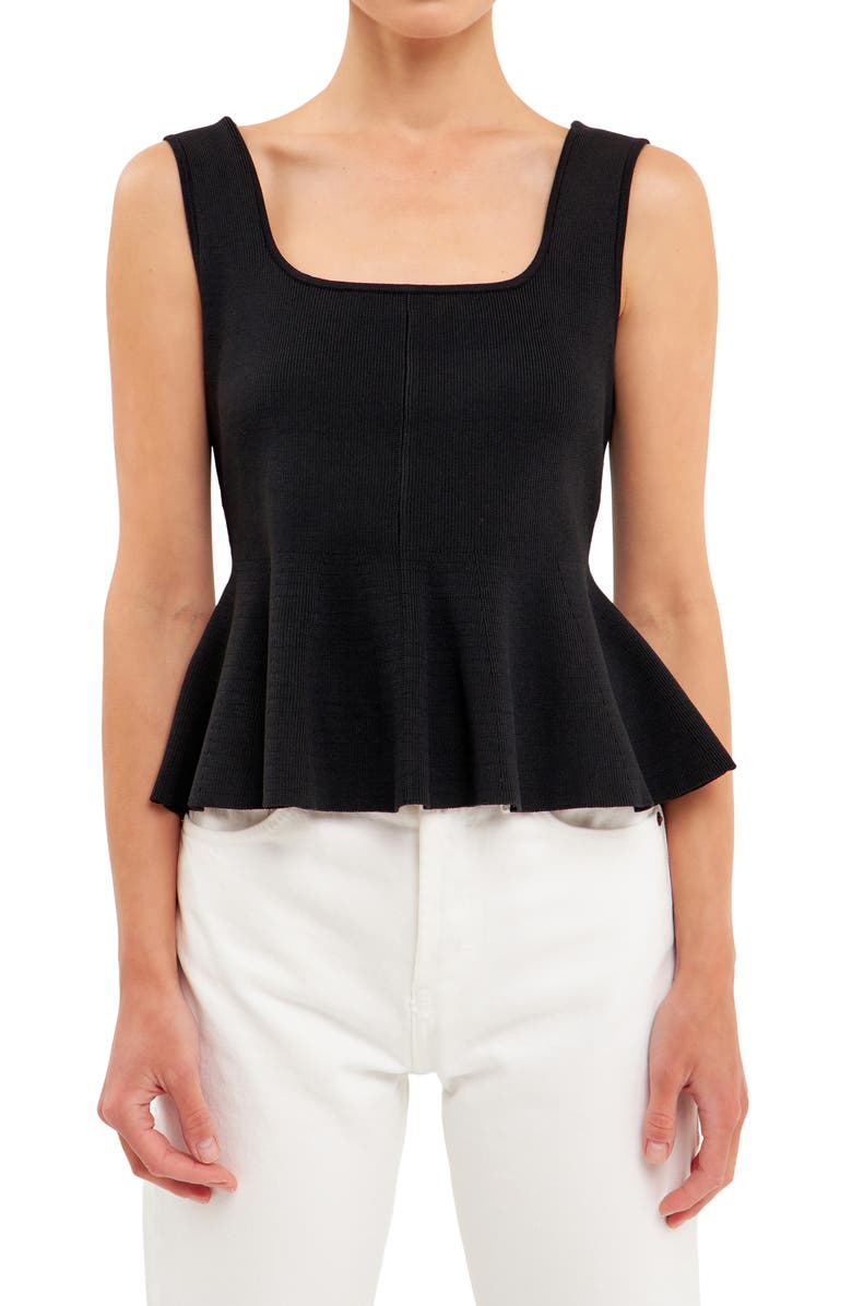 Endless Rose Peplum Knit Tank, Main, color, 