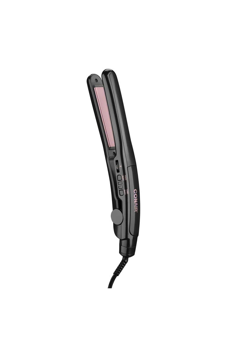 CONAIR Instant Heat Ceramic 3/4-inch Flat Iron, Main, color, Black And Rose Gold