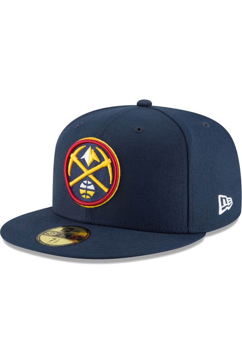 Men's New Era Navy Denver Nuggets Team 59FIFTY Fitted Hat, Alternate, color, Navy