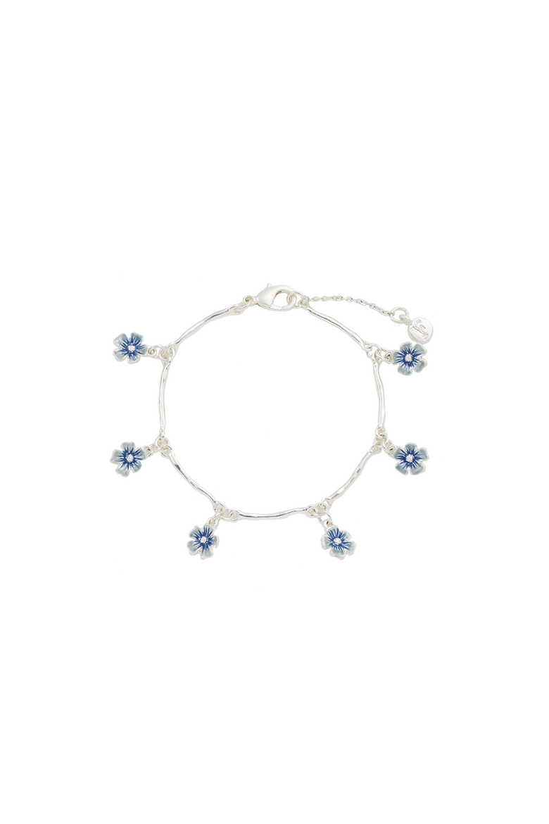 Forget-Me-Not Bracelet Silver, Main, color, Blue & Silver