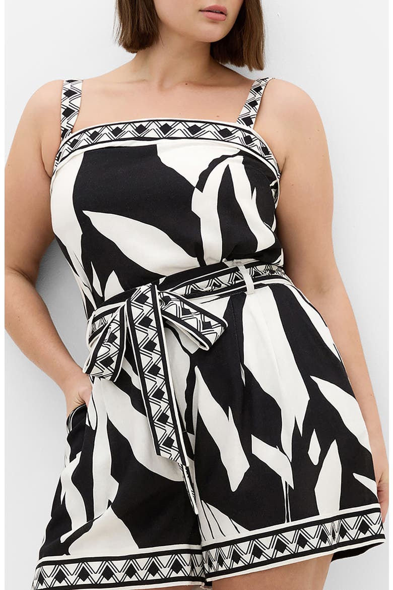 Contrast Border Sleeveless Top, Main, color, MIRAGE BDR