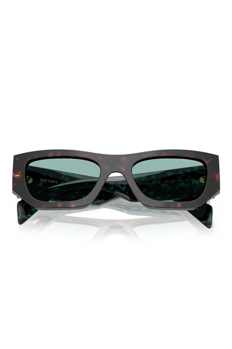 53mm Pillow Sunglasses, Alternate, color, GREEN