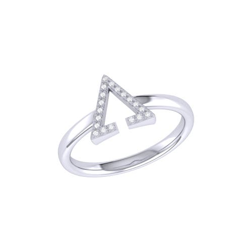 LuvMyJewelry Aim High Open Triangle Sterling Silver Diamond Ring  product