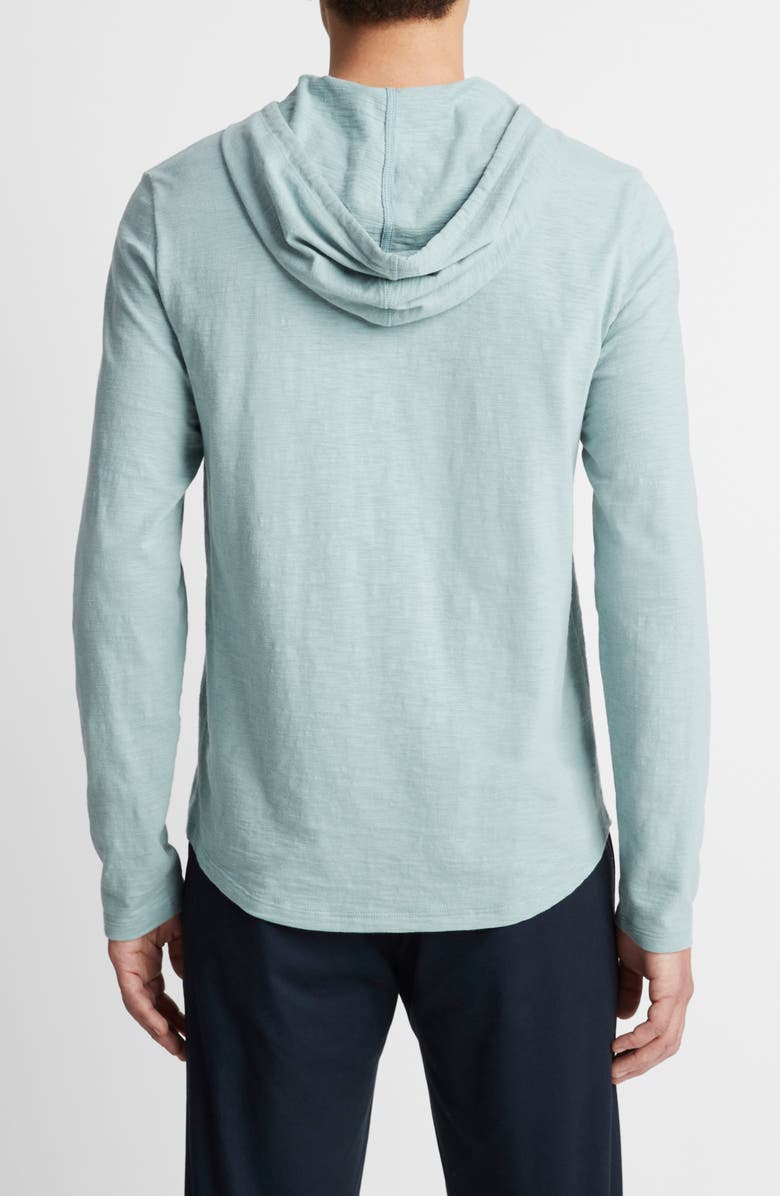 Vince Regular Fit Slub Hoodie, Alternate, color, Ceramic Blue