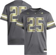 adidas Men's adidas #25 Gray Georgia Tech Yellow Jackets Premier Jersey