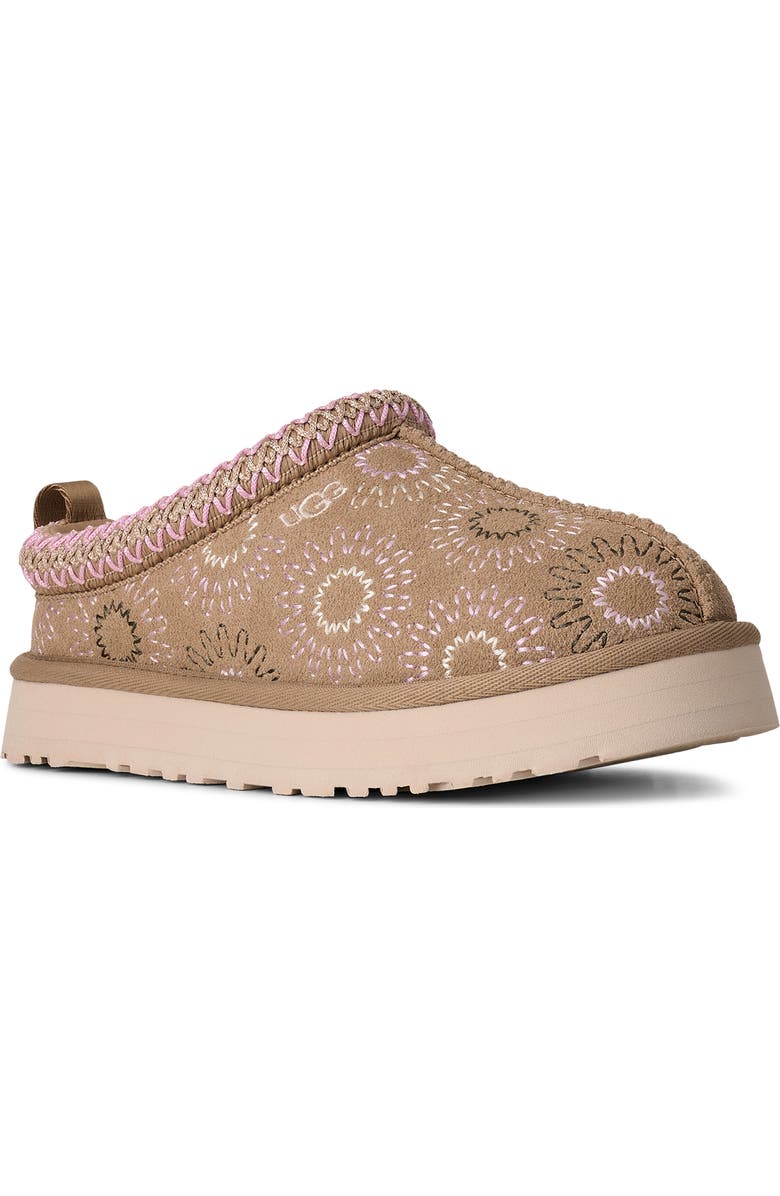 UGG<sup
®</sup
Kids
Tazz Sun Stitch Slipper, Main, color, Mustard Seed