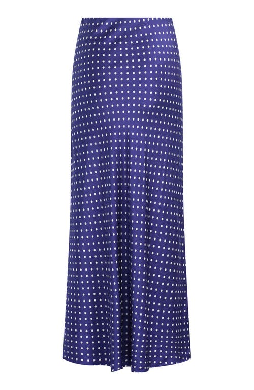 Shop Favorite Daughter The Favorite Satin Slip Skirt In Venetian Ditsy Dot