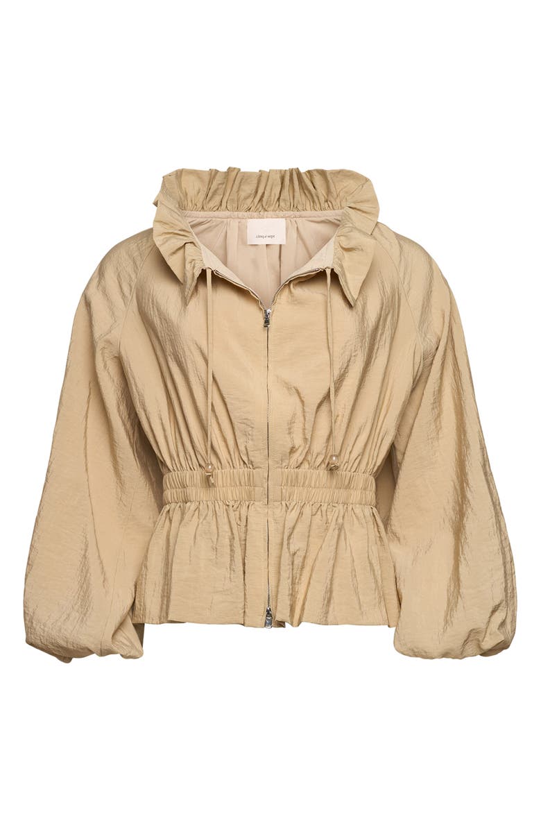 Cinq à Sept Deana Woven Jacket, Alternate, color, Khaki