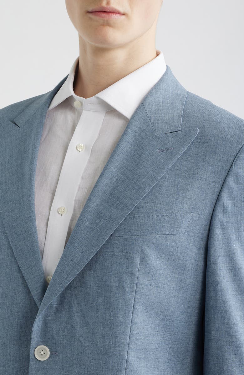 BOSS Hutson Wool Blend Jacket, Alternate, color, Open Blue