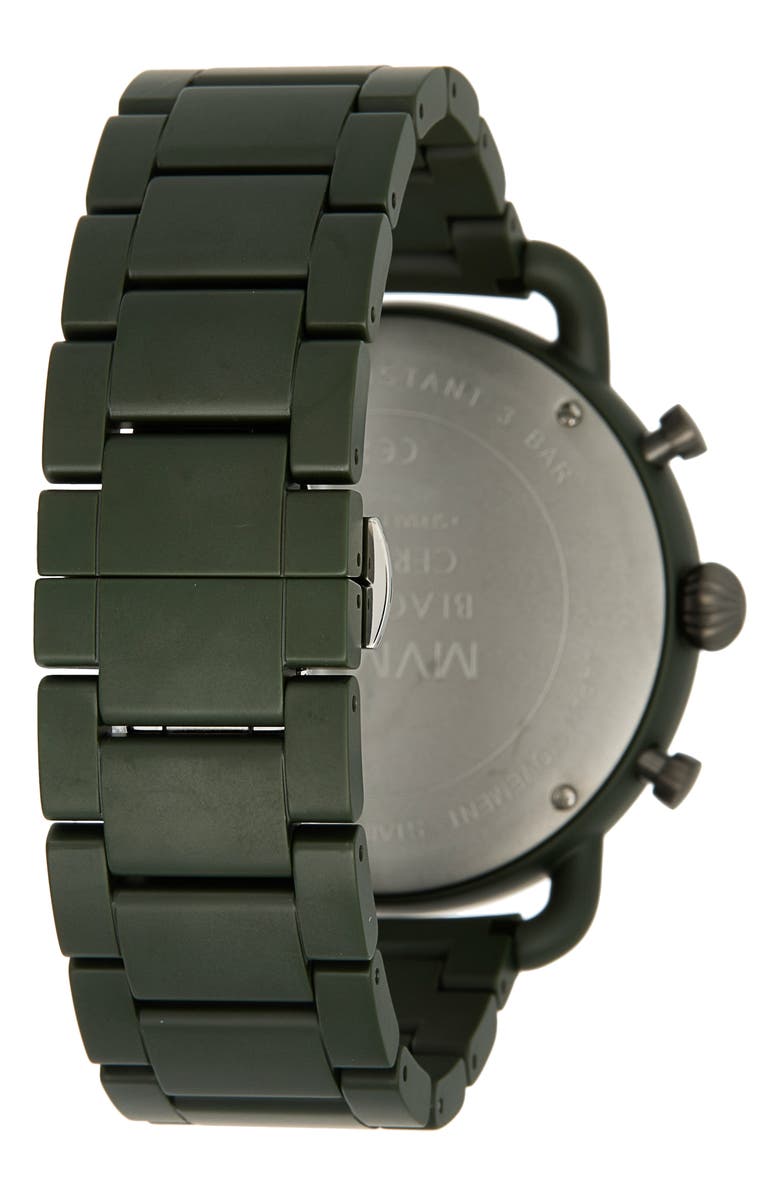 MVMT WATCHES Blacktop II Ceramic Bracelet Watch, 47mm, Alternate, color, Green