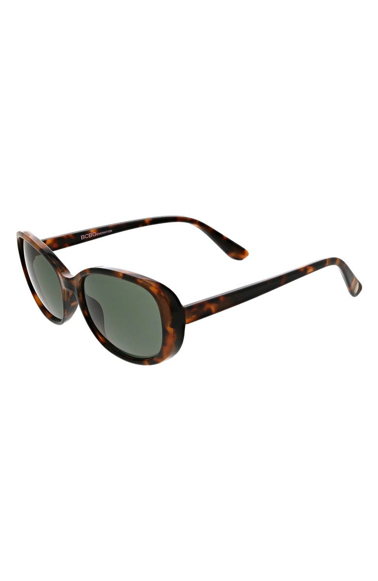 BCBGeneration '90s 38mm Oval Sunglasses, Alternate, color, Tortoise