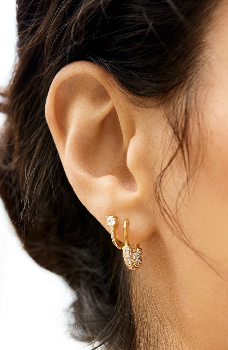 BaubleBar Delanie Huggie Earrings, Alternate, color,