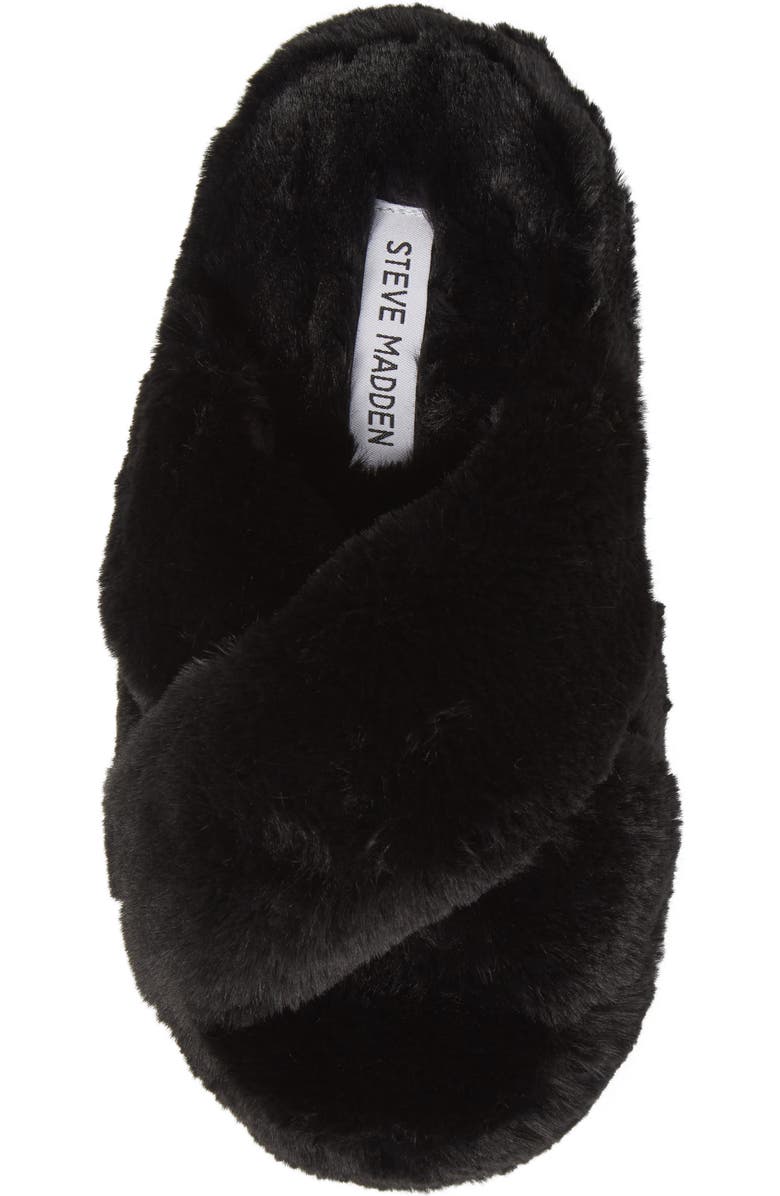 Steve Madden Comfy Faux Fur Slipper, Alternate, color,