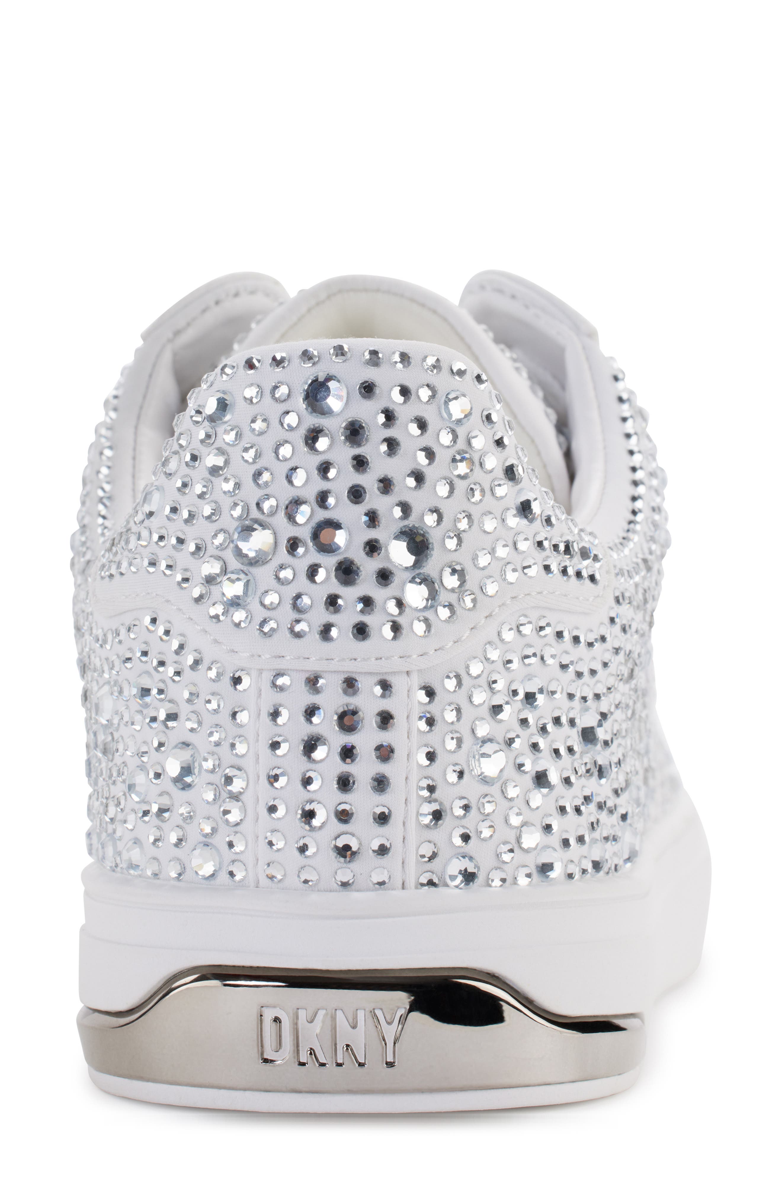 DKNY Embellished Sneaker, Alternate, color, Bright White