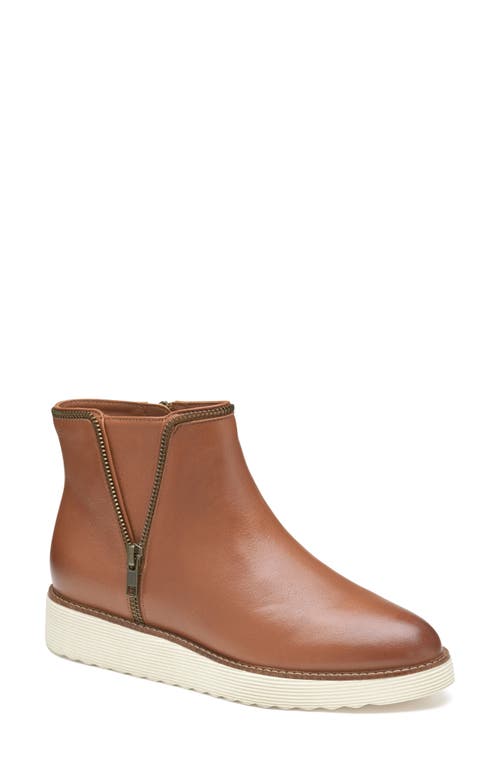 Johnston & Murphy Mitzi Ankle Boot in Cognac Calfskin 