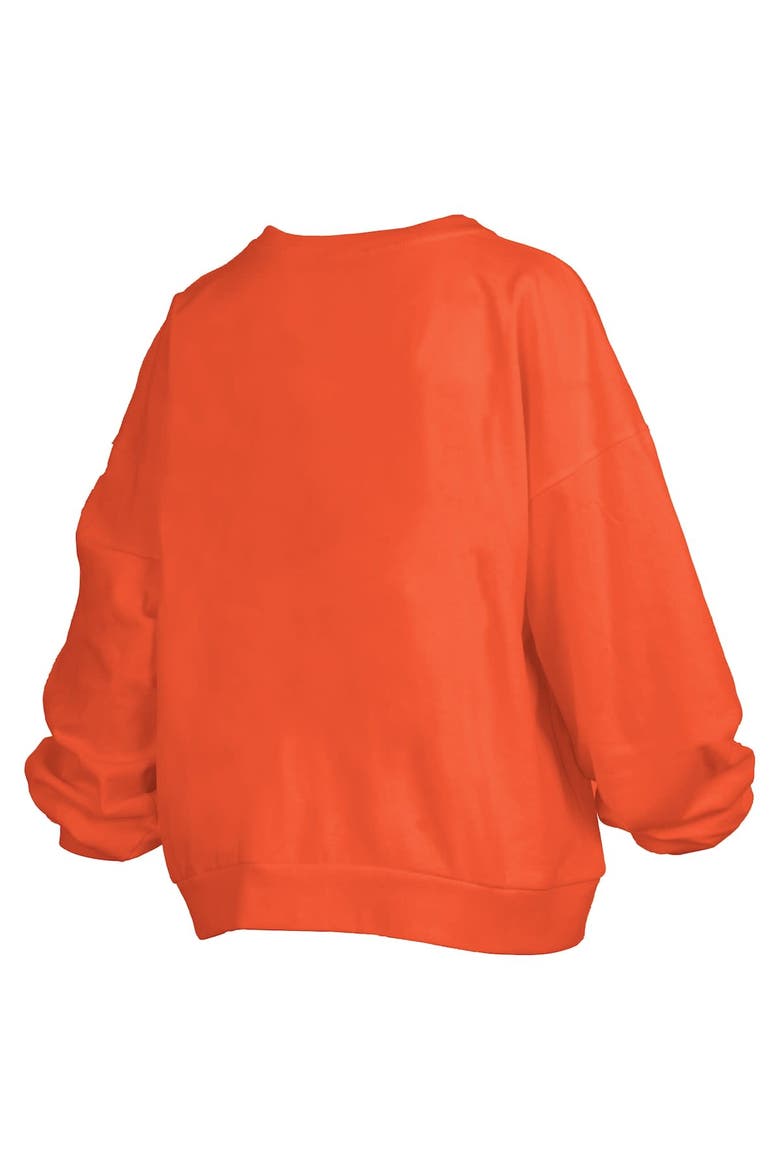 Women's Pressbox Orange Florida Gators Janise Arch Over Logo Waist Length Oversized Pullover Sweatshirt, Alternate, color, Orange