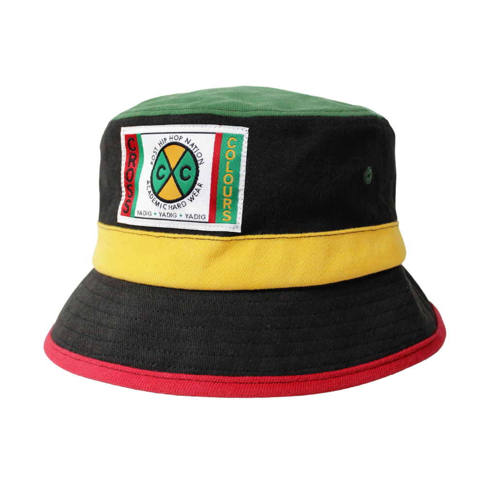 Cross Colours Color Block Label Logo Bucket Hat in Multi-Color  product