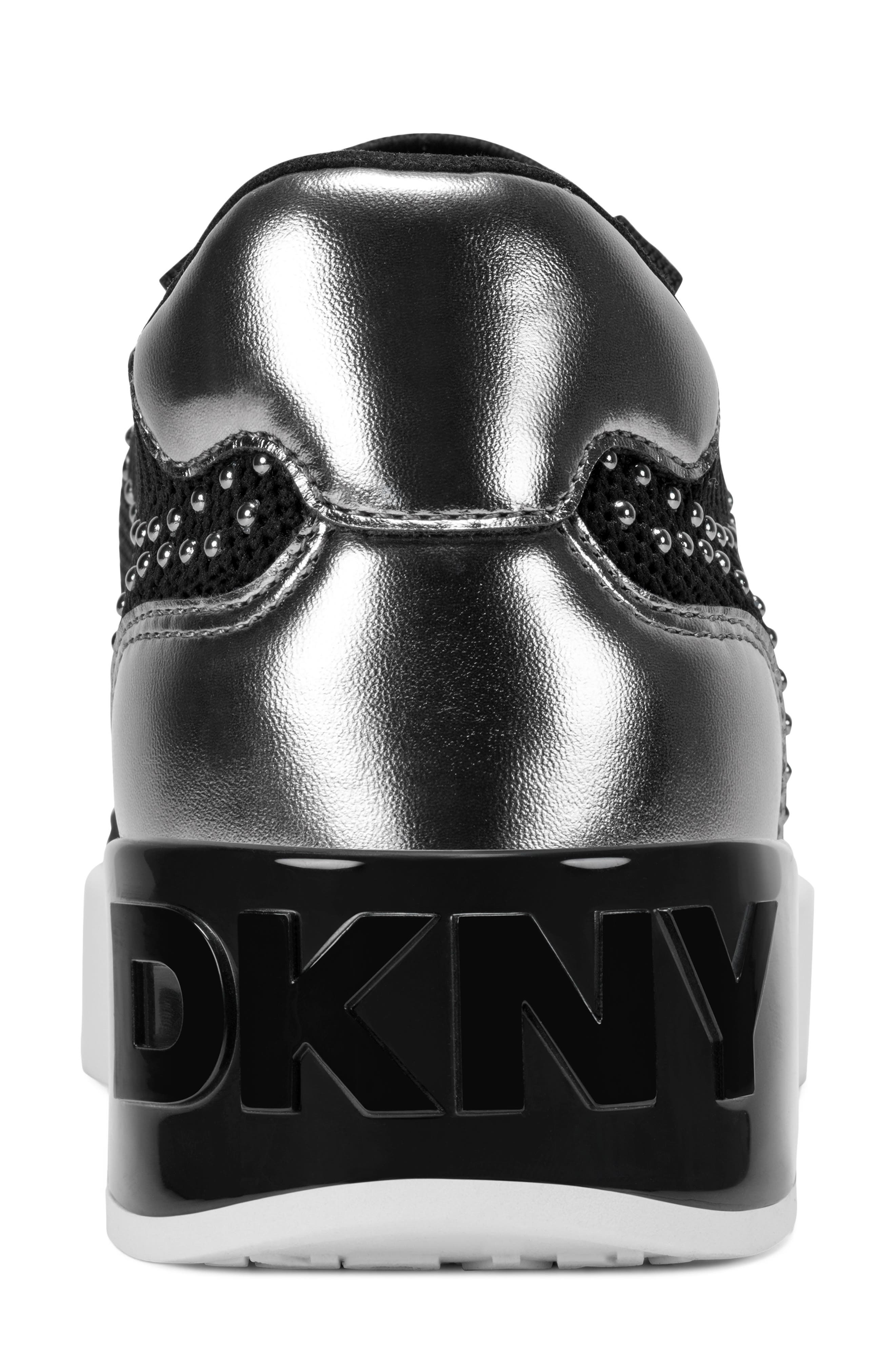 DKNY Mallory Stud Sneaker, Alternate, color, Black