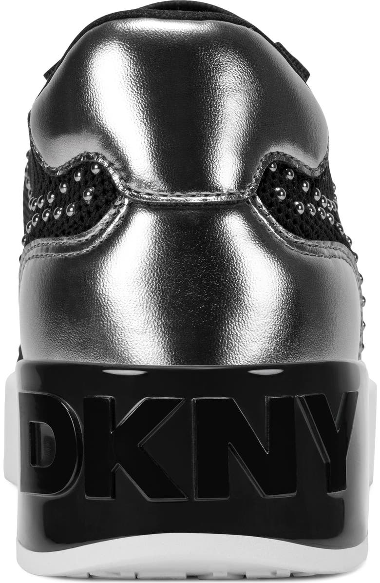 DKNY Mallory Stud Sneaker, Alternate, color, Black