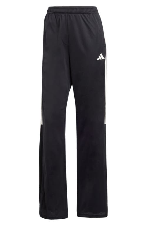 Adidas Originals Adidas Iconic 3-stripes Flared Sweatpants In Black/white