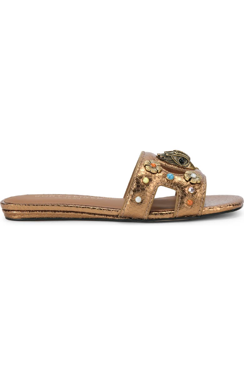 Kurt Geiger London Eagle Hardware Slide Sandal, Main, color, Open Brown