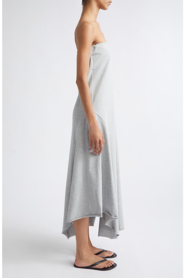 Strapless Cotton Jersey Dress, Alternate, color, LIGHT GREY MARLE