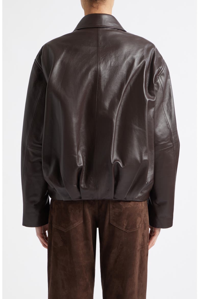 Melis Leather Bomber Jacket, Alternate, color, COFFEE BEAN