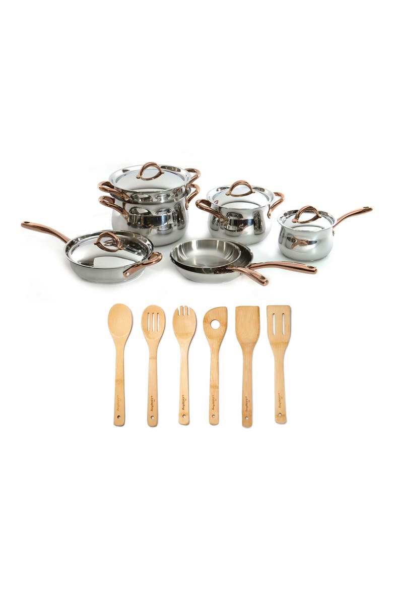 Ouro Gold 17-Piece Cookware Set, Main, color, SILVER