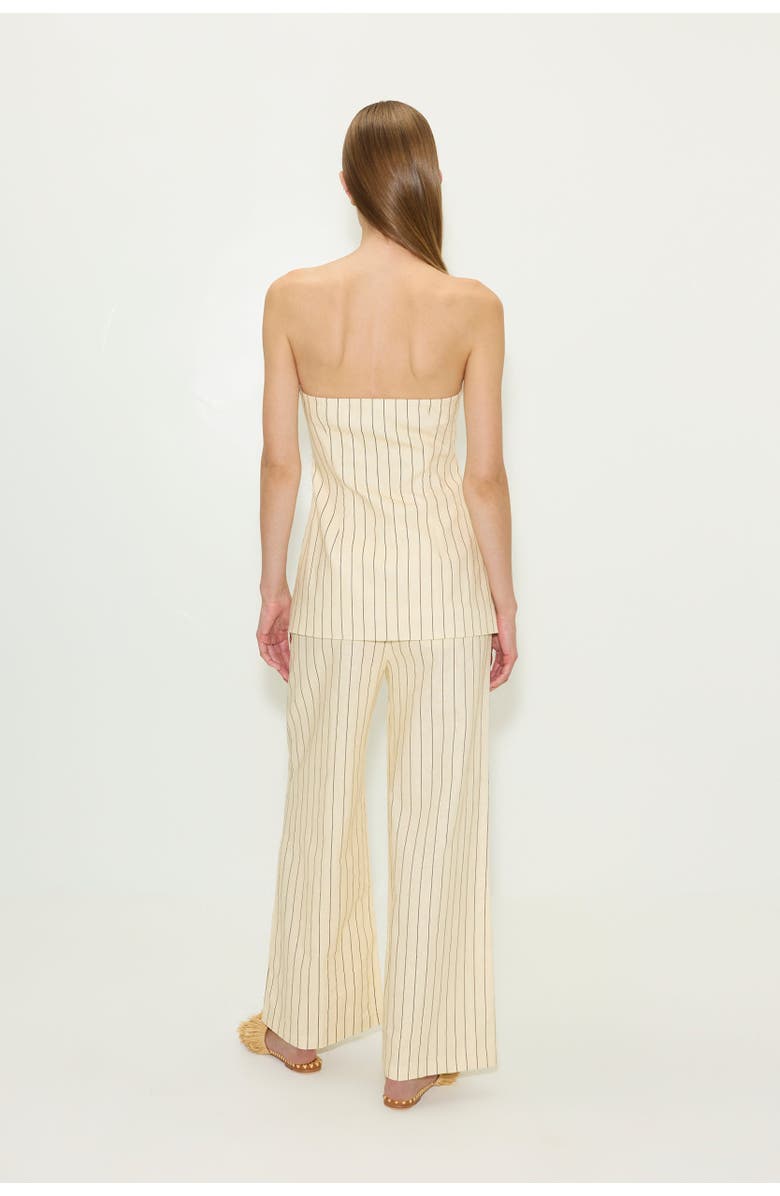 SIMONMILLER Bloo Linen Pinstripe Pant, Alternate, color, Cream Pinstripe