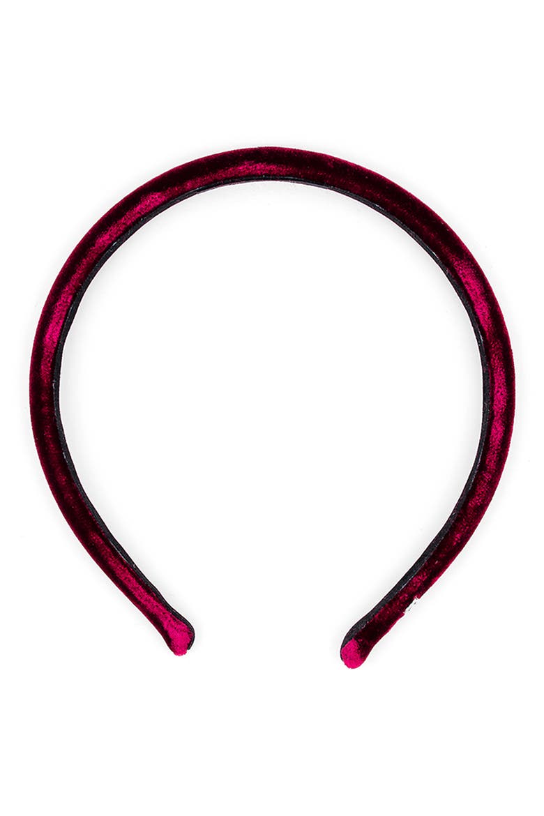 Velvet Headband, Alternate, color, BURGUNDY