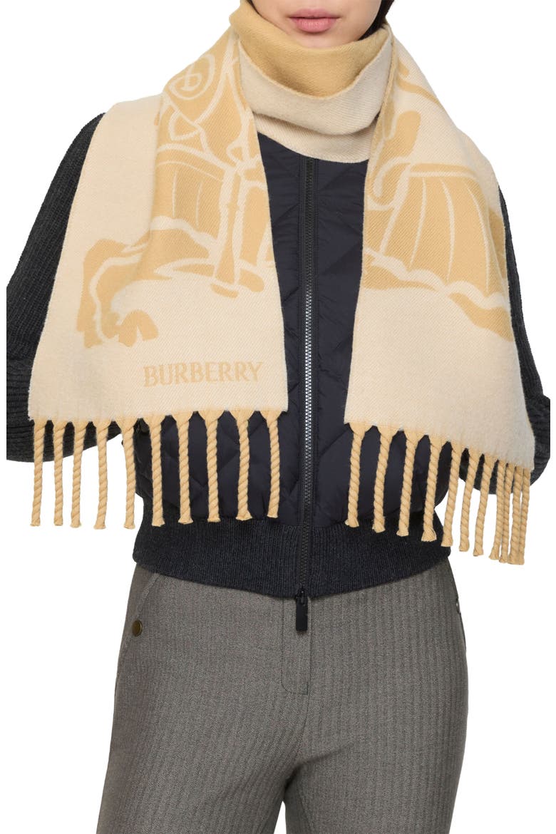 Reversible EKD Wool Scarf, Alternate, color, SAND